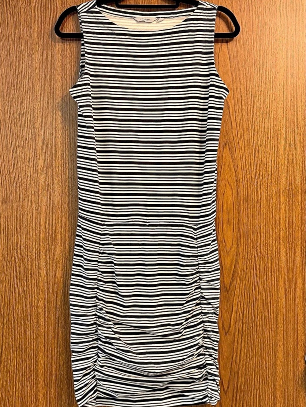 Athleta Striped Ruched Dress